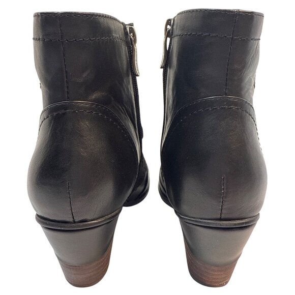L'Artiste by Spring Step Women's Belgard Black Leather Ankle Bootie Size 39 - Picture 7 of 11